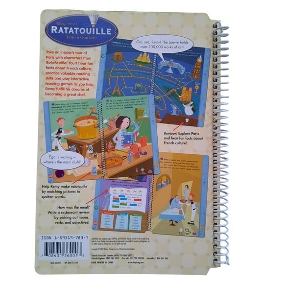 Leap Frog LeapPad Learning System Disney Pixar Ratatouille K-1st Book Only - Picture 3 of 3